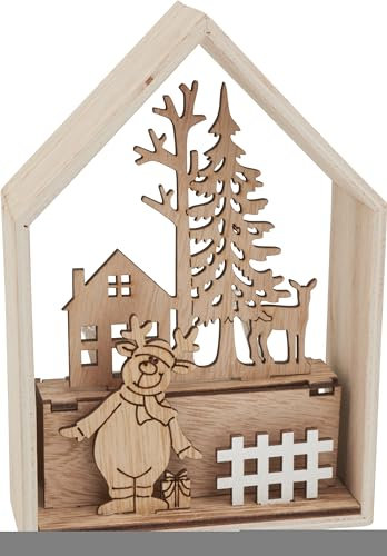 VBS Holzbausatz Winterhaus, 9-tlg.