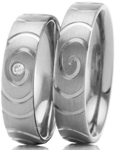 585/- Palladium Eheringe R-504