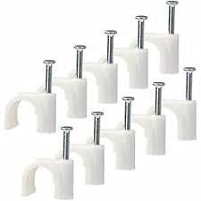 Round Cable Clips 5mm, in White and Black Color (5MM)