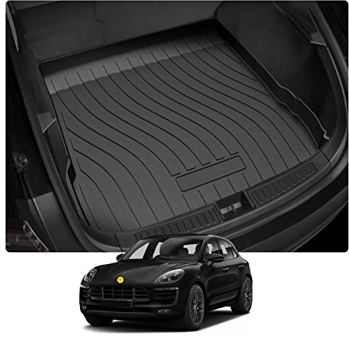 CDEFG Kompatibel mit Porsche Macan 2015-2022 2023 Kofferraumwanne, Matten Wasserdicht Anti-Staub Kofferraummatten Wanne Car Cargo Trunk Tray Auto Zubehör