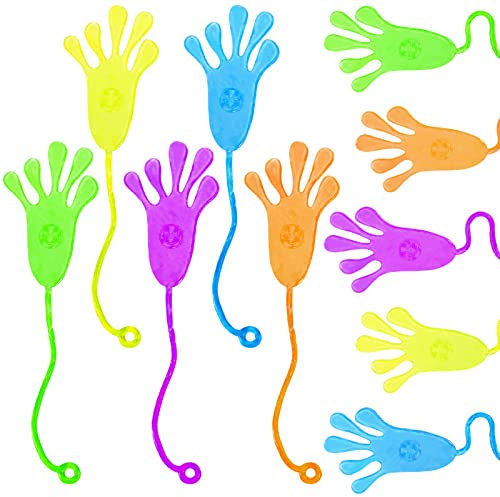 ALTcompluser Klatschhand Kinder, 24 STÜCK Klatschhand Bunte Klebehand Glibber Klatschhände Kindergeburtstag kleine Geschenk Party Mitgebsel Geeignet für Jungen Mädchen