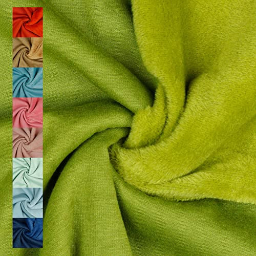 VmG-Store Polar Fleece Stoff Meterware Alpenfleece 21 Farben Fleecestoff zum Nähen mit Antipilling 150cm Breite (004 I Olive)