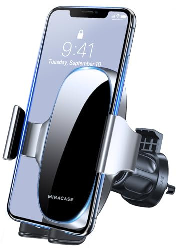 Miracase 2nd Generation Car Phone Holder, Air Vent Phone Holder for Cars 360° Rotation, Universal Mobile Phone Mount Automobile Cradles for Vent Van iPhone16 15 14 Pro Max 13 12 11 Samsung