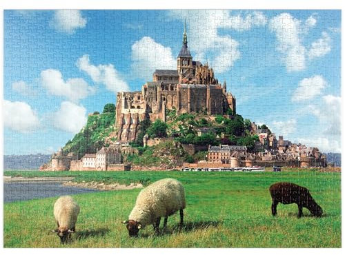 MyPuzzle Mont Saint Michel - Normadie, Bretagne, Frankreich, Weltkulturerbe - Premium 1000 Teile Puzzle - MyPuzzle Sonderkollektion von Starnberger Spiele