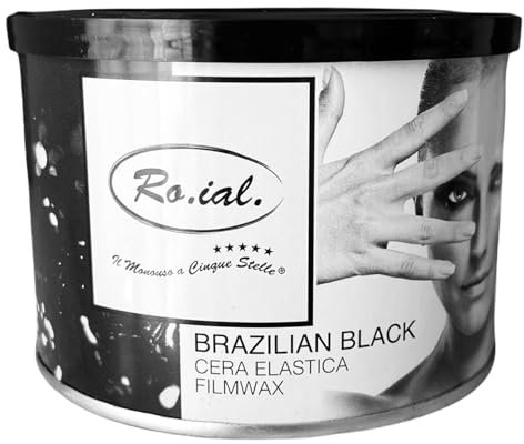 Ro.ial Brazilian Black elastische Enthaarungswachs Filmwachs & Heißwachs für alle Hauttypen - 400 g - Made in Italien