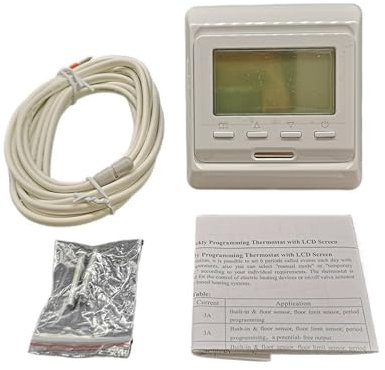 LKUYTVB M6.716 230V AC 16A HVAC Programmazione settimanale Riscaldamento a Pavimento Display LCD Termostato Ambiente con sonda Esterna Riscaldamento a Pavimento Elettrico