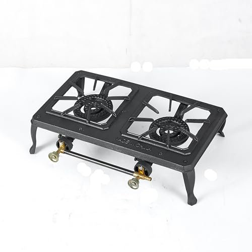 UK 6KW DOUBLE CAST IRON BURNER BOILING RING LPG, OUTDOOR COOING, FISHING, CAMPING