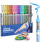 JusArt 18 Colours Acrylic Paint Markers Brush Tip, Water Based Paint Pens with Automatic Ink-Control, Waterproof 1-8mm Flexible Tip Acrylic Markers for Any Surface, Art Supplies for Adults Artist