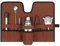 Leapiture Cocktail-Shaker-Tragetasche, Barkeeper-Set, Reisetasche, Cocktail-Trageset-Tasche, Mixology-Barkeeper-Werkzeugtasche, Cocktail-Set-Organizer-Tasche für Camping im Freien (Braun)