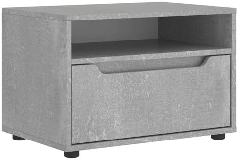 vidaXL Mobile TV VISNES Grigio Cemento 60x40x38 cm Legno Multistrato, Mobile TV, credenza TV, Armadio Hi-Fi, banco TV, Mobile TV, Armadio multimediale