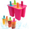 Eisformen Silikon, 4 Hohlraum Wiederverwendbar Eisformen Eis Am Stiel, DIY Ideen Eiscreme Formen, Hausgemachte Eis Am Stiel-Formen, mit Sticks und Tropfschutz, BPA Frei -Rosenrot(1 PACK)