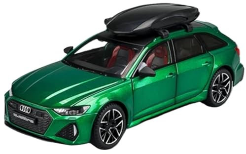 WHYMIRRJ 1:24 Für Audi RS6 Avant DTM Maßstab Legierung Automodelle Realistische Fahrzeugmodelle Sammlung Ornamente Souvenirs(Green)