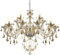 Ridgeyard Moderna lámpara de araña de cristal, 15 luces K9 Cristal Lámpara de techo colgante con cadena ajustable para el dormitorio, sala de estar, comedor, hotel, entrada (E14, Color Coñac)
