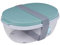 Mepal - Salatbox Ellipse - Salat-Lunchbox mit mehreren Fächern - Bento-Box für Salate unterwegs - Gesundes Mittagessen & Lifestyle - Plastik Meal Prep Box - 1300 ml + 600 ml - Nordic Green