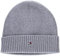 Tommy Hilfiger Herren Am0am02444 Strickmütze, Grau (Monument Heather), One Size (Herstellergröße: OS)