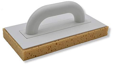 DEWEPRO® - Planche à éponge - Planche à laver pour carrelage avec support éponge quadrillé de 30 mm - 280 x 140 mm - Planche à laver - Disque éponge - Éponge pour carrelage