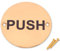 White Hinge Solid Brass Push Door Sign | Circular Door Plaque