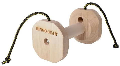 Dingo Gear Apportier Training verdrehte mit Seil Apport Buchenholz Wechselsteg Gewicht ca.760 Gramm IGP Training S02515