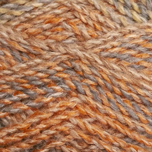 James C Brett Marble Chunky Yarn – 200g Ball of Supersoft Acrylic Knitting & Crochet Wool – Create Fast, Cosy Garments with a Beautiful Marbled Effect (Peach Surprise)