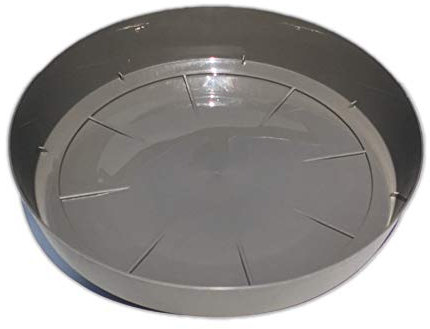 Erhard-Trading Soucoupe Valencia - En plastique - Diamètre : 30 cm - Gris pierre