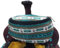 Showman Teal Southwest Horse Design Isolierte Nylon-Satteltasche