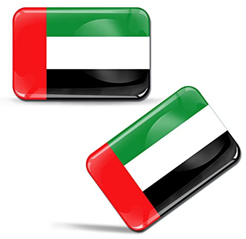 SkinoEu® 2 x 3D Aufkleber Vereinigte Arabische Emirate Flagge UAE Arabisch Fahne F 130