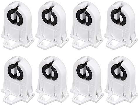 YOKIVE 8Stk Fluoreszierend Licht Halterung T8 Lampe Steckdose G13 Basis Nicht Geshuntete Steckdose Licht Ersatz Teile Toll für Haus Büro (Weiß 2A AC 500V)
