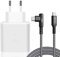 Caricatore rapido USB C per Samsung Galaxy S24 S23 S22 Ultra, Tab S8 S9, A54, A53, A34, A33, per iPad Mac Book, Moto G84, Pixel 8 Pro, 45 W Fast Charger Alimentatore con cavo di ricarica rapida