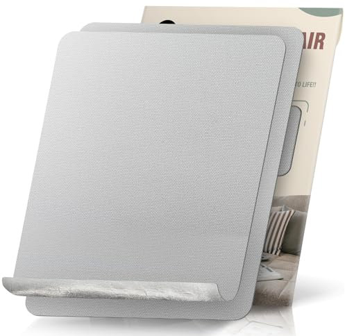 Flicken Selbstklebend Stoff, 23 x 28 cm 2 Stück Leinwand Stoff Selbstklebend, Hellgrau, Wasserdichtes Leinwand Flicken Selbstklebend für Sofa Zelt Möbel Autositz Liege