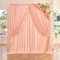 Rideau de toile de fond rose pâle, 3 x 3 m, pour fond de fête, fond de mariage, en polyester, pour anniversaire, baby shower, baptême, douche nuptiale