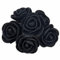 Wisafory Künstliche Rosenköpfe Mini Schaumrosen Künstliche Schaumstoff Rosen Köpfe Foamrosen Dekoblumen Rosenstrauß für Hochzeit Brautstrauß Party Home Deko DIY Valentine's Day schwarz 300PCS