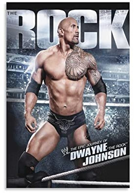 YIFANF Foto Auf Leinwand 30 * 50cm Senza Cornice Dwayne Johnson Modern Poster Canvas Wall Art Room Pictures for Bedroom Gifts Decor