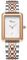 JewelryWe Damenuhr Rechteckige Uhr Damen: 30m Wasserdicht Analog Quarz Armbanduhr Frauen Edelstahl Armband Einfache Ultradünne Uhr mit Kleinem Sekundenzifferblatt Rosegold/Silber