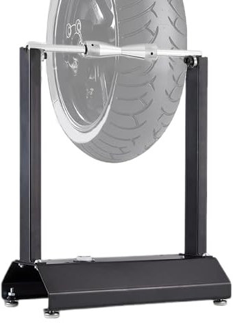 Equilibradores de ruedas de motocicleta | Equilibrador portátil de llantas | Soporte de reparación de ruedas con conos de centrado ajustables para la mayoría de motocicletas y suciedad deportiva