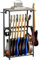 MAHANCRIS Gitarrenständer, 2-Stöckiger Gitarrenständer für Akustikgitarre, E-Gitarre, Bass, Ukulele, Banjo, mit Gitarrenzubehörständer, EVA-Schutzfolie, Grau AGSHG6701
