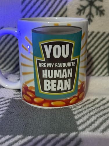 Novelty Ceramic Coffee Mug, Human Bean Design, White