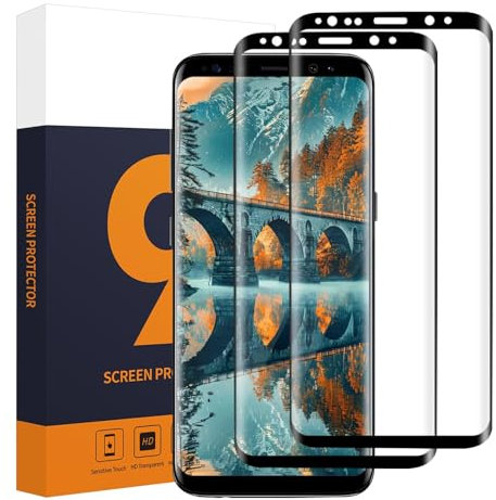 Carantee 2 Pièces Verre Trempé pour Samsung Galaxy S9, 3D Couverture Complète Ultra résistant vitre protection pour Galaxy S9, Sans Bulles Haute Sensibilité Tactile Samsung S9 Film Protection écran