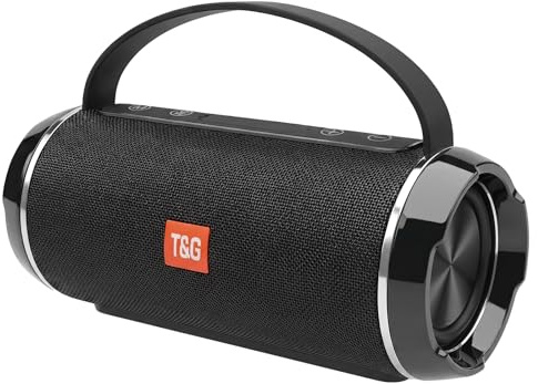 T&G Portable Bluetooth Speaker with 360° Sound | Deep Bass, Waterproof & Dustproof, 24H Playtime, Outdoor Wireless Speaker with TF/USB/AUX, for Travel, Party, Camping