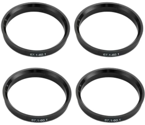 HJDJBD 4 STK Zentrierringe 66.6 Auf 57.1mm Kunststoff Radnaben Zentrierringe 66 6 Auf 57 1 für Felgen,Vibrationsreduzierung,Schwarz Distanzringe Radkappen Universal