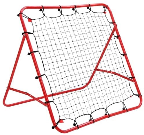 vidaXL Fußball Kickback Rebounder Tor Stahl Rückprallwand einstellbar 100x100 cm