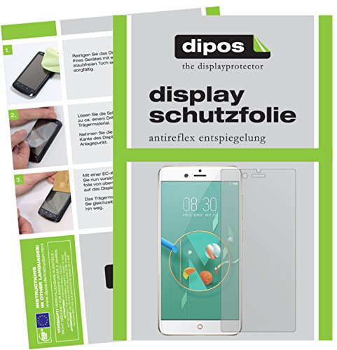dipos 2x Matte Screen Protector for ZTE Nubia Z17 miniS | Ultra-Thin, Anti-Glare, Anti-Reflective, Perfect Fit, Anti-Scratch, Bubble-Free, Fingerprint Compatible, Easy Installation