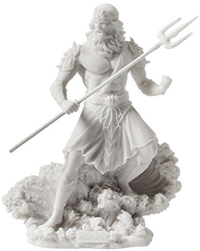 JFSM INC. Poseidon Griechischer Gott des Meeres mit Dreizack Statue