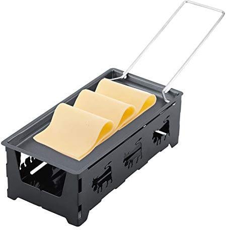 Non-Stick Baking Tray Cheese, Indoor Grills & Griddles Raclettes Melting Pan Kitchen Grilling Stove Raclette Rotaster with 1 * Spatula 7.09 * 3.35 * 2.36in