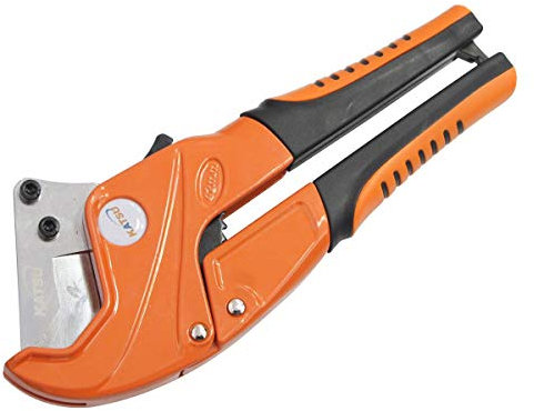 KATSU Tagliatubi in PVC 42mm Tagliatubi in Plastica di professionale a Cricchetto, Lama SK5, per Taglio Tubi in Plastica PEX, PPR Tubi idraulici, per Uso Domestico, Elettricista