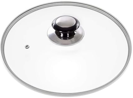 Bahob® Tempered Glass Saucepan Casserole Frying pan Lid Replacement Glass Lids for Pans Pots and Casseroles Pan Lid Knobs With Screws 14CM to 36CM (26 CM)