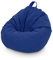 Trintion Bean Bag Chair Cover 80x90cm Storage Soft Toy No Filling Lazy Sofa Beanbag Stuffed Animal Chair Cover for Adult Kid Storage Stuffed Animal Soft Toy (Blue)