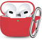 R-fun Compatible with Airpods 3 Generation Case Cover with Keychain, Full Protective Silicone Skin Accessories for Women for Men, Front LED Visible,Red