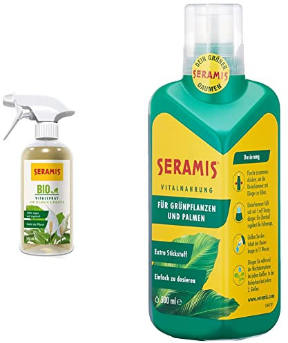 Seramis Bio-Vitalspray für Pflanzen und Kräuter, 500 ml – Pflanzenpflege für biologischen Anbau, gebrauchsfertiger Pflanzenstärker zum Sprühen & Vitalnahrung für Grünpflanzen und Palmen, 500 ml