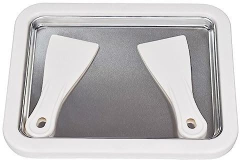 LASIEYO Ice Cream Roll Maker Pan with 2 Scrapers, DIY Ice Cream Maker Rectangle Cold Plate for Making Homemade Rolled Cream Frozen Yogurt Gelato