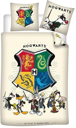 Aymax Bettwäsche Set Hogwarts Looney Tunes 135 x 200cm